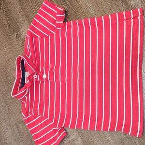 Boys Hanna Andersson red and white striped polo shirt Size 100 (4T)